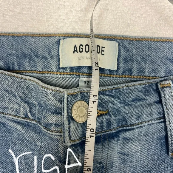 **LIKE NEW** Agolde Light Blue Straight Leg Jeans - Picture 6 of 10
